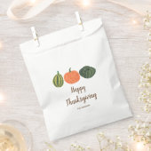 カボチャのオレンジと緑の感謝祭 フェイバーバッグ (クリップ留めされた状態)