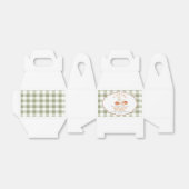 カボチャのオレンジ色のギンガ間抜けムガチョウの赤ちゃんシャワー フェイバーボックス (折り畳みなし)