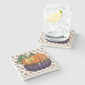 カボチャのカップケーキ ストーンコースター (横)