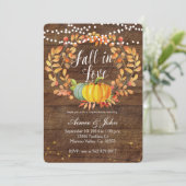 カボチャのカップルシャワー招待状カード 招待状 (スタンド正面)