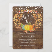カボチャのカップルシャワー招待状カード 招待状 (正面)