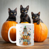 カボチャのカラフル猫の擬人化したマグカップ コーヒーマグカップ