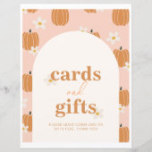 カボチャのカードとギフトサイン (正面)