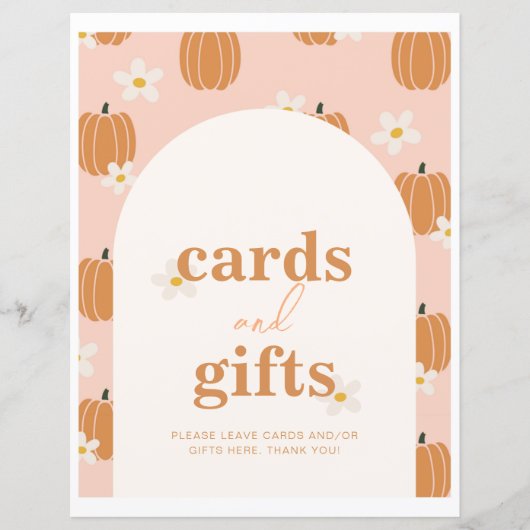 カボチャのカードとギフトサイン (正面)