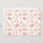 カボチャのキスと収穫願い写真カード 招待状 (裏面)