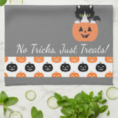 カボチャのキッチンタオルの中の猫 キッチンタオル (折り畳み)