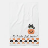 カボチャのキッチンタオルの中の猫 キッチンタオル (縦)