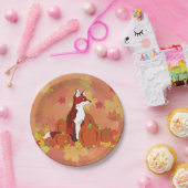 カボチャのキツネ ペーパープレート (パーティー)