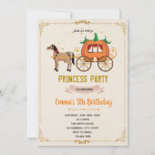 カボチャのキャリッジの誕生日の招待状 招待状 (正面)