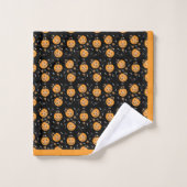 カボチャのキャンディバケツをトリックまたは治療する バスタオルセット (ウォッシュタオル)