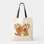 カボチャのキャンディーコーン私の足のトリックや治療を匂わせる トートバッグ (裏面)