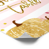 カボチャのギフトテーブルの看板 ポスター (角)