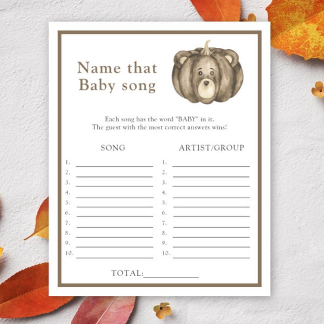 カボチャのクマ – 名前はベビーソング (クリエイターアップロード済み)