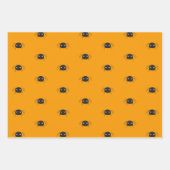 カボチャのクモとクモの巣のペルソニールラップ ラッピングペーパーシート (正面3)