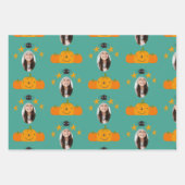 カボチャのクモとクモの巣のペルソニールラップ ラッピングペーパーシート (正面2)