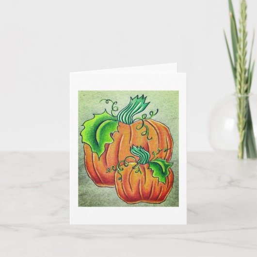 カボチャのグリーティングカード（ペア） カード (正面)
