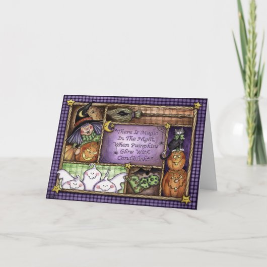 カボチャのグロー – Greeting Card カード (正面)
