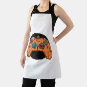 カボチャのゲームパッドのハロウィンゲーム エプロン (インサイチュ)