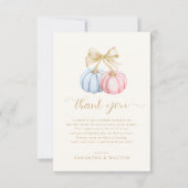 カボチャのコケット性別の表示 サンキューカード (正面)