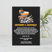 カボチャのコスプレ　カクテル　不気味なドクロの飲み物 招待状 (スタンド正面)