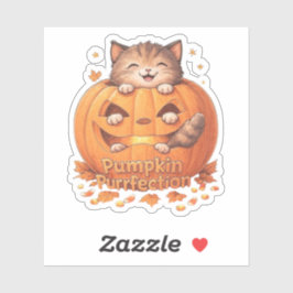 カボチャのコレクション – かわいいハロウィンキャットビニル シール
