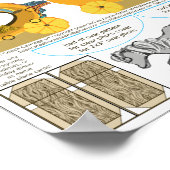 カボチャのコーチ感謝結婚のテーブルカードフレーム ポスター (角)