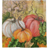 カボチャのシャワーカーテンハロウィン絵画-'s シャワーカーテン (正面)