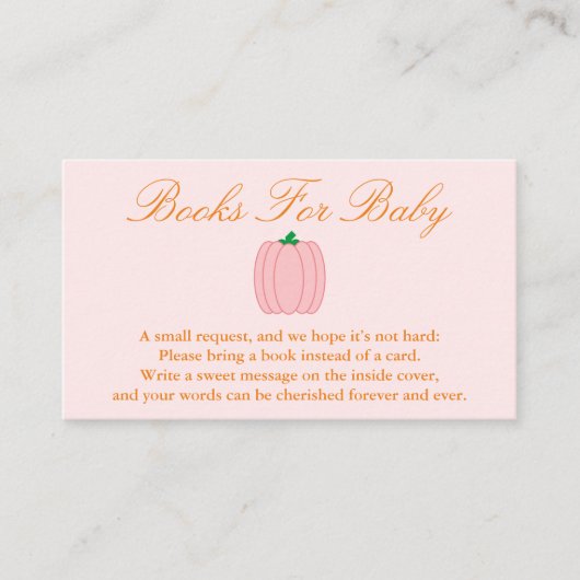 カボチャのシャワーベビー エンクロージャーカード (正面)