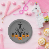 カボチャのシャンデリアハロウィーンゴシック ペーパープレート (パーティー)