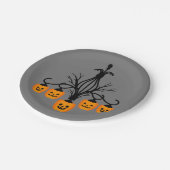 カボチャのシャンデリアハロウィーンゴシック ペーパープレート (アングル)