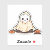 カボチャのシール付き可愛い幽霊 シール (シート)