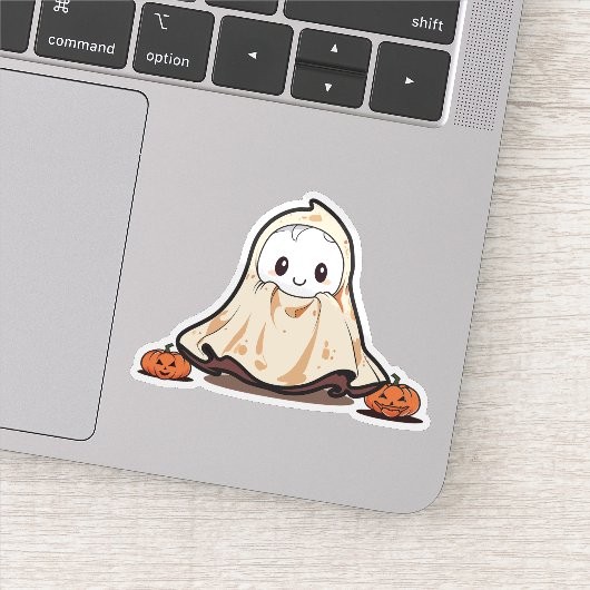 カボチャのシール付き可愛い幽霊 シール (詳細)
