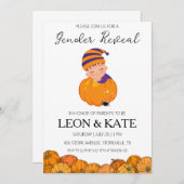 カボチャのジェンダーの明かす招待状 招待状 (正面/裏面)