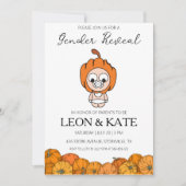 カボチャのジェンダーの明かす招待状 招待状 (正面)