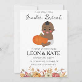 カボチャのジェンダーの明かす招待状 招待状