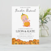 カボチャのジェンダーの明かす招待状 招待状 (スタンド正面)