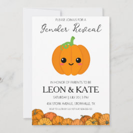 カボチャのジェンダーの明かす招待状 招待状