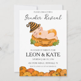 カボチャのジェンダーの明かす招待状 招待状