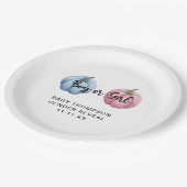 カボチャのジェンダーの明かす ペーパープレート (アングル)