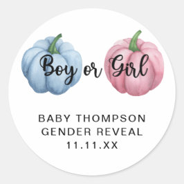 カボチャのジェンダーの明かす ラウンドシール