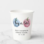 カボチャのジェンダーの明かす 紙コップ (正面)