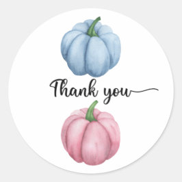 カボチャのジェンダー感謝していが明かす ラウンドシール