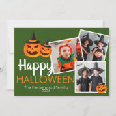 カボチャのジャックoランタンハッピーハローウィン3写真 シーズンカード (正面)