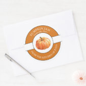 カボチャのジャムラベル ラウンドシール (封筒)