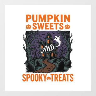 カボチャのスイーツTシャツ スプーキー トリート ハロウィンデザイン ウィンドウサイン