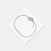 カボチャのスケッチ スタンダードカクテルナプキン (角)