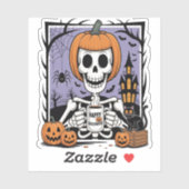 カボチャのスケルトン飲みコーヒー シール (シート)