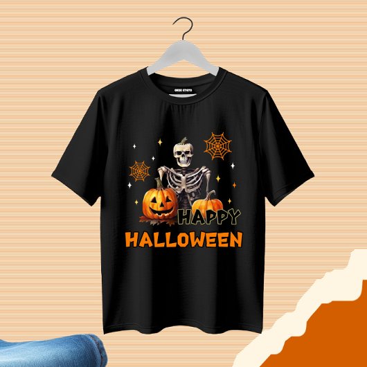 カボチャのスケルトン Tシャツ