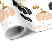 カボチャのスタイルを黒、赤面白、金ゴールド ラッピングペーパー (ロールコーナー)