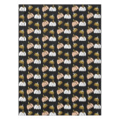 カボチャのスタイルを黒、赤面、白、金ゴールド テーブルクロス (正面)